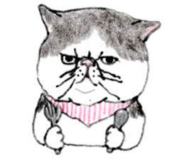 Kansai dialect chubby cat sticker sticker #8058476