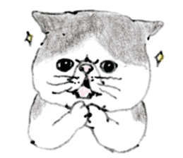 Kansai dialect chubby cat sticker sticker #8058480