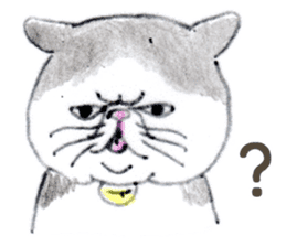 Kansai dialect chubby cat sticker sticker #8058482