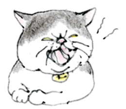 Kansai dialect chubby cat sticker sticker #8058491
