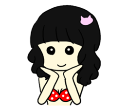 Swimsuit girl is an illusion sticker #8059093