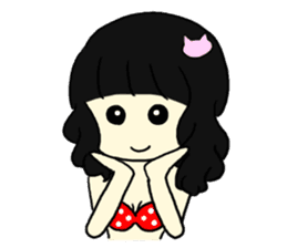 Swimsuit girl is an illusion sticker #8059093