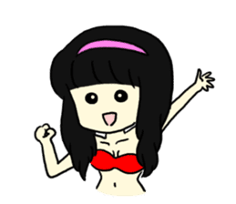 Swimsuit girl is an illusion sticker #8059095