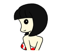 Swimsuit girl is an illusion sticker #8059099