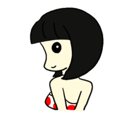 Swimsuit girl is an illusion sticker #8059099