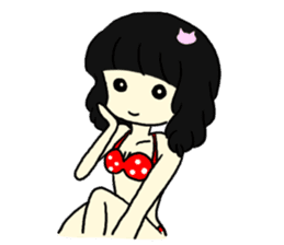 Swimsuit girl is an illusion sticker #8059100
