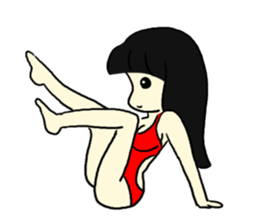 Swimsuit girl is an illusion sticker #8059101