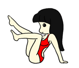 Swimsuit girl is an illusion sticker #8059101