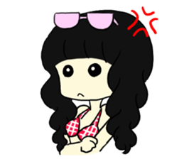 Swimsuit girl is an illusion sticker #8059103