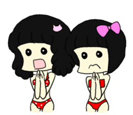Swimsuit girl is an illusion sticker #8059109