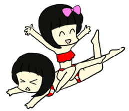 Swimsuit girl is an illusion sticker #8059115