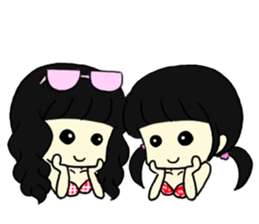 Swimsuit girl is an illusion sticker #8059117