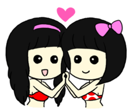 Swimsuit girl is an illusion sticker #8059121