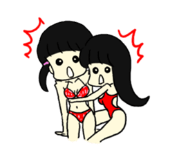 Swimsuit girl is an illusion sticker #8059123