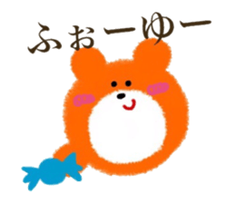 Orange Little Bear sticker #8060747