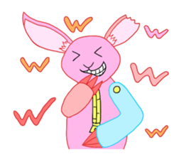 Carnivorous rabbit and herbivorous bear2 sticker #8062804