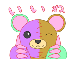 Carnivorous rabbit and herbivorous bear2 sticker #8062806