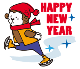 A sticker in a Japanese Monkey year. sticker #8062903