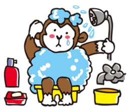 A sticker in a Japanese Monkey year. sticker #8062924