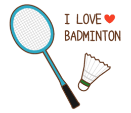 I love badminton! 2 sticker #8063931