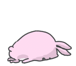 Rabbit alone by peco sticker #8064295