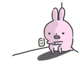 Rabbit alone by peco sticker #8064302