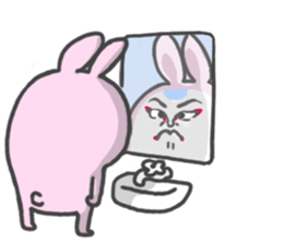 Rabbit alone by peco sticker #8064304