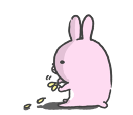 Rabbit alone by peco sticker #8064306