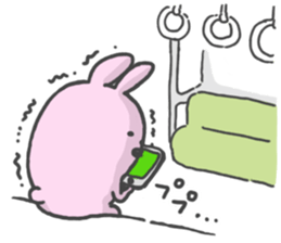 Rabbit alone by peco sticker #8064309