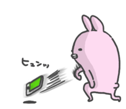 Rabbit alone by peco sticker #8064312