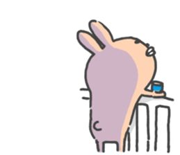Rabbit alone by peco sticker #8064315