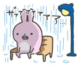 Rabbit alone by peco sticker #8064316