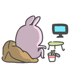 Rabbit alone by peco sticker #8064318