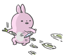Rabbit alone by peco sticker #8064329