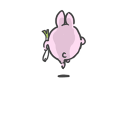 Rabbit alone by peco sticker #8064331