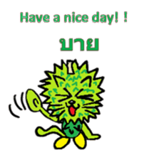 Coconut cat Durian cat English-Thai ver. sticker #8065601