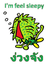 Coconut cat Durian cat English-Thai ver. sticker #8065608