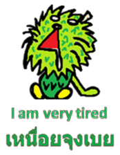 Coconut cat Durian cat English-Thai ver. sticker #8065614