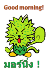 Coconut cat Durian cat English-Thai ver. sticker #8065628