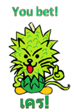 Coconut cat Durian cat English-Thai ver. sticker #8065629