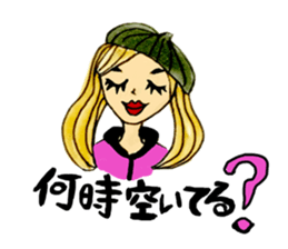 Woman's face sticker #8066639