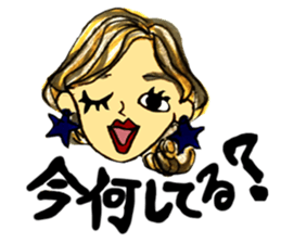 Woman's face sticker #8066660