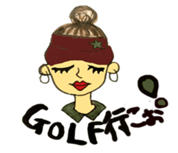 Woman's face sticker #8066664