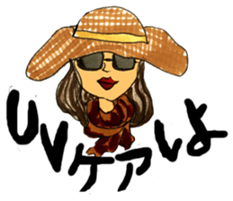 Woman's face sticker #8066666