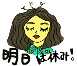 Woman's face sticker #8066669