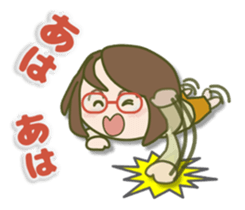 Glasses girl 2 sticker #8066839