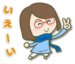 Glasses girl 2 sticker #8066847
