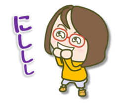 Glasses girl 2 sticker #8066854
