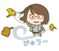 Glasses girl 2 sticker #8066857