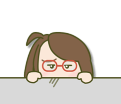 Glasses girl 2 sticker #8066861